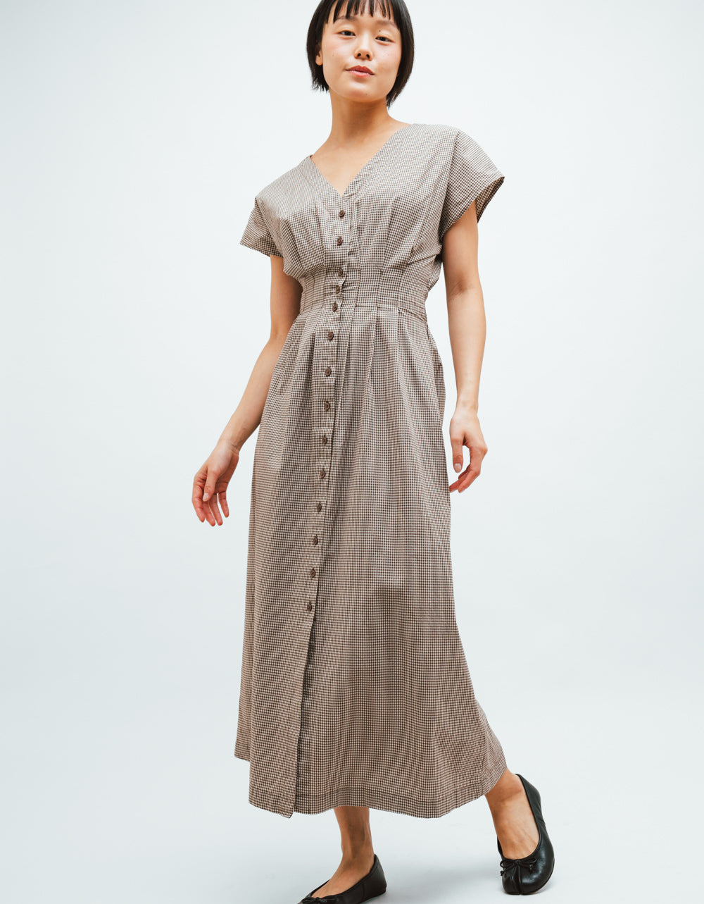 Sanna Gingham Midi Dress