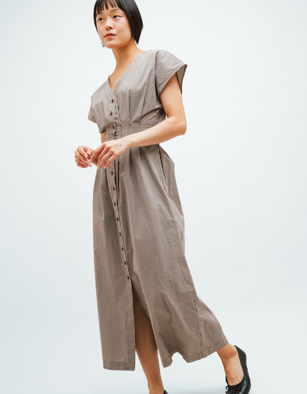 Sanna Gingham Midi Dress