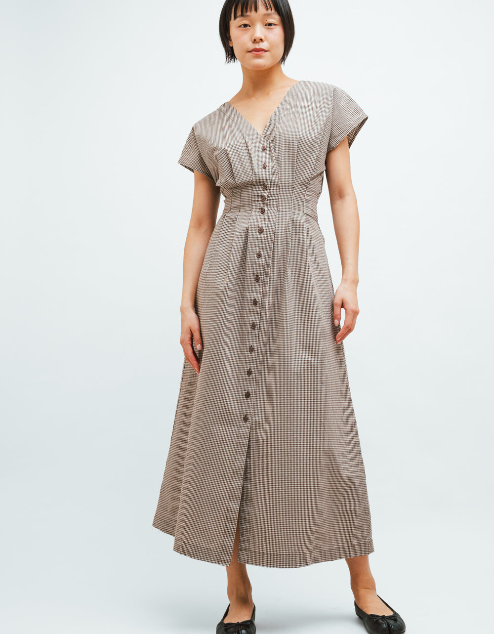Sanna Gingham Midi Dress