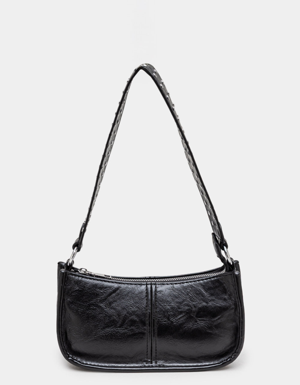 Staci Stud Shoulder Bag in Black
