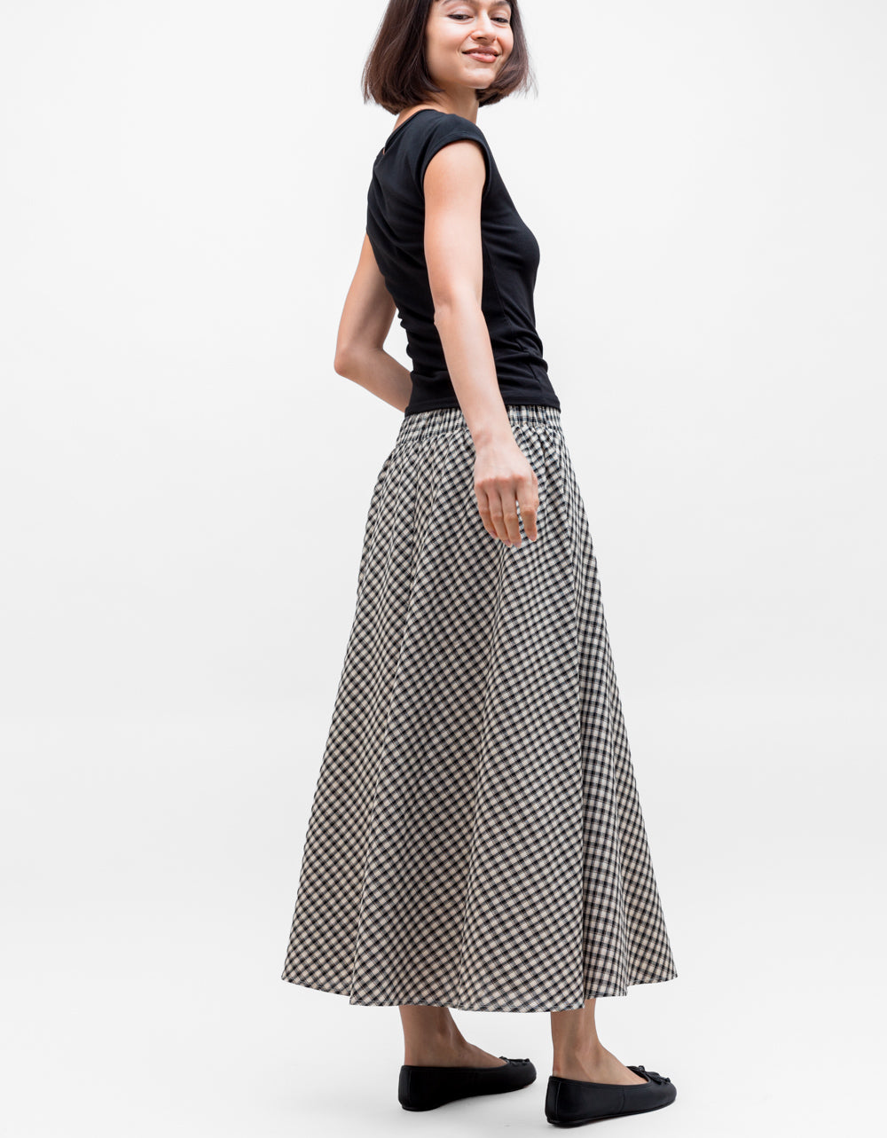 Thais Check Skirt