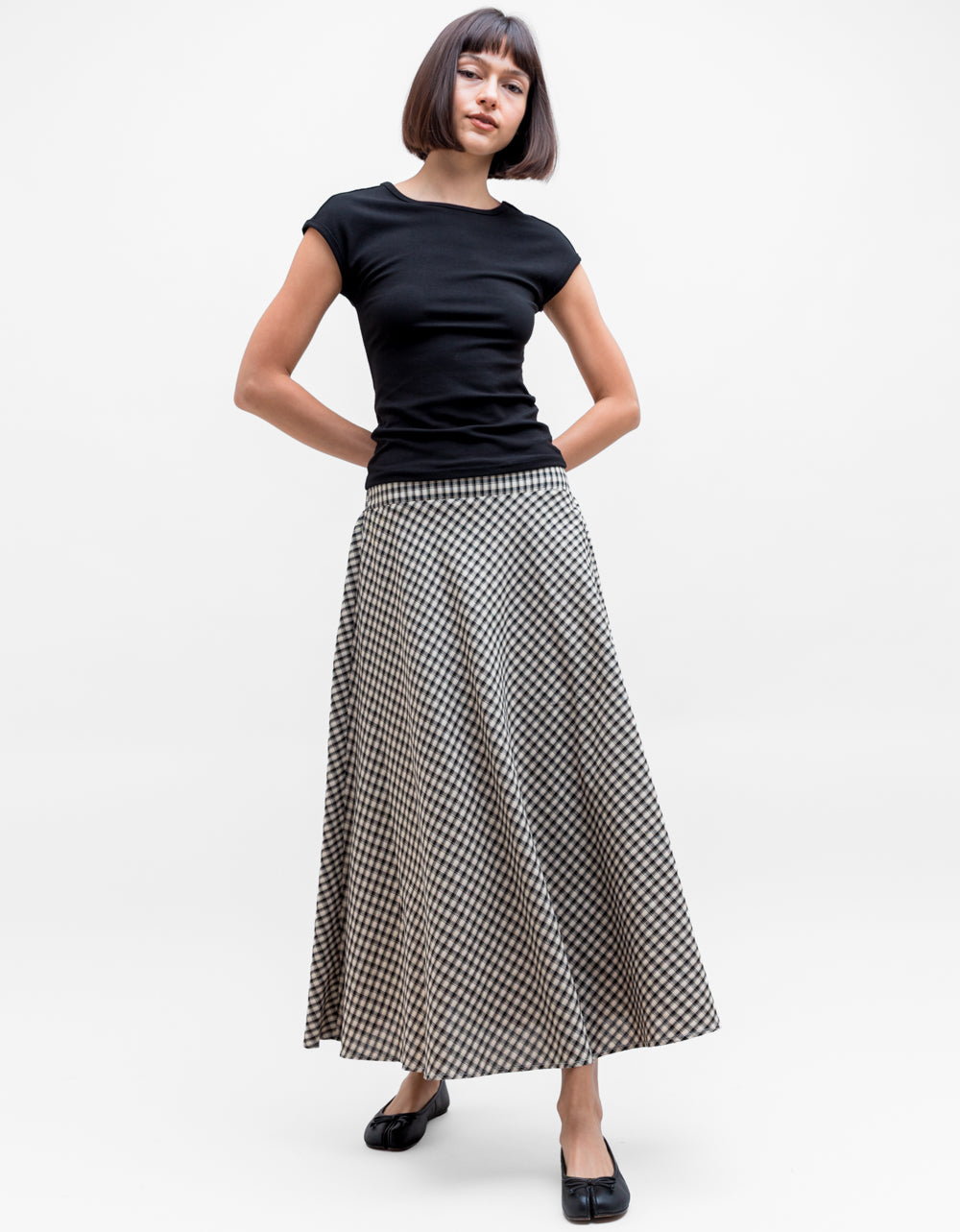 Thais Check Skirt