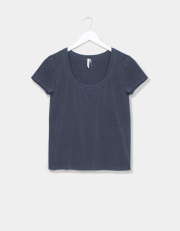 Baby Scoop Tee in Dusty Blue | $38