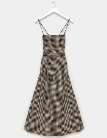 Lace-Back Gingham Dress | $88