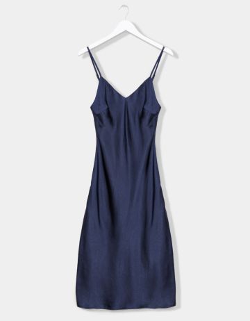 Midnight Satin Slip Dress