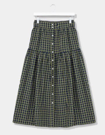 Olive Check Midi