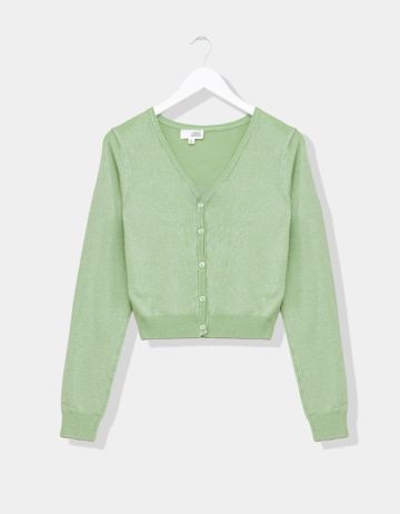 Pistachio V-Neck Cardi