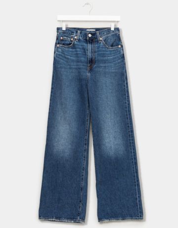 Ribcage Wide Leg in Polar Perim | $98