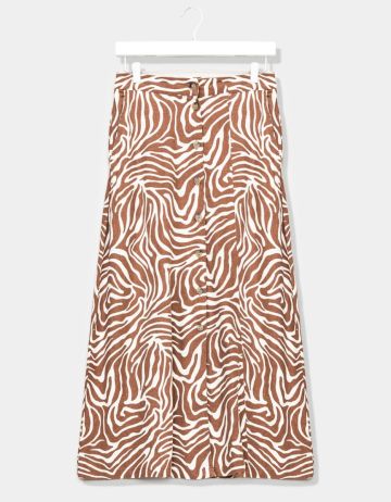 Zebra Button Skirt