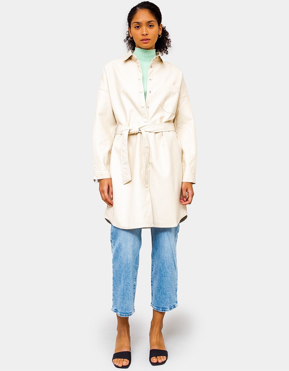 Aidee Faux Leather Dress Coat_2