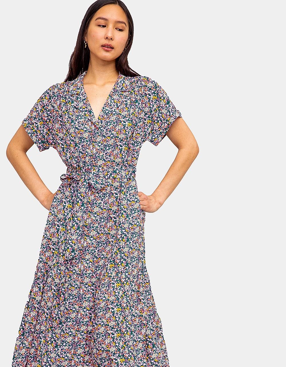 Aimee Floral Shirt Dress_3