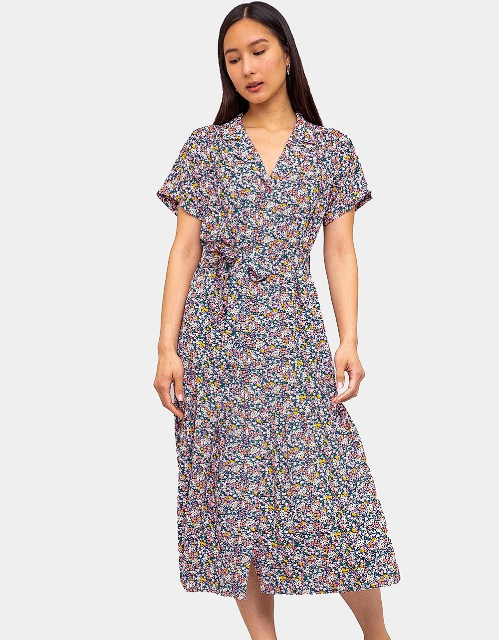 Aimee Floral Shirt Dress_2