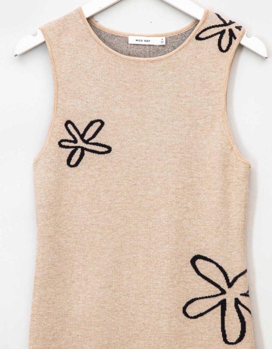 Alia Knit Dress in Beige_5