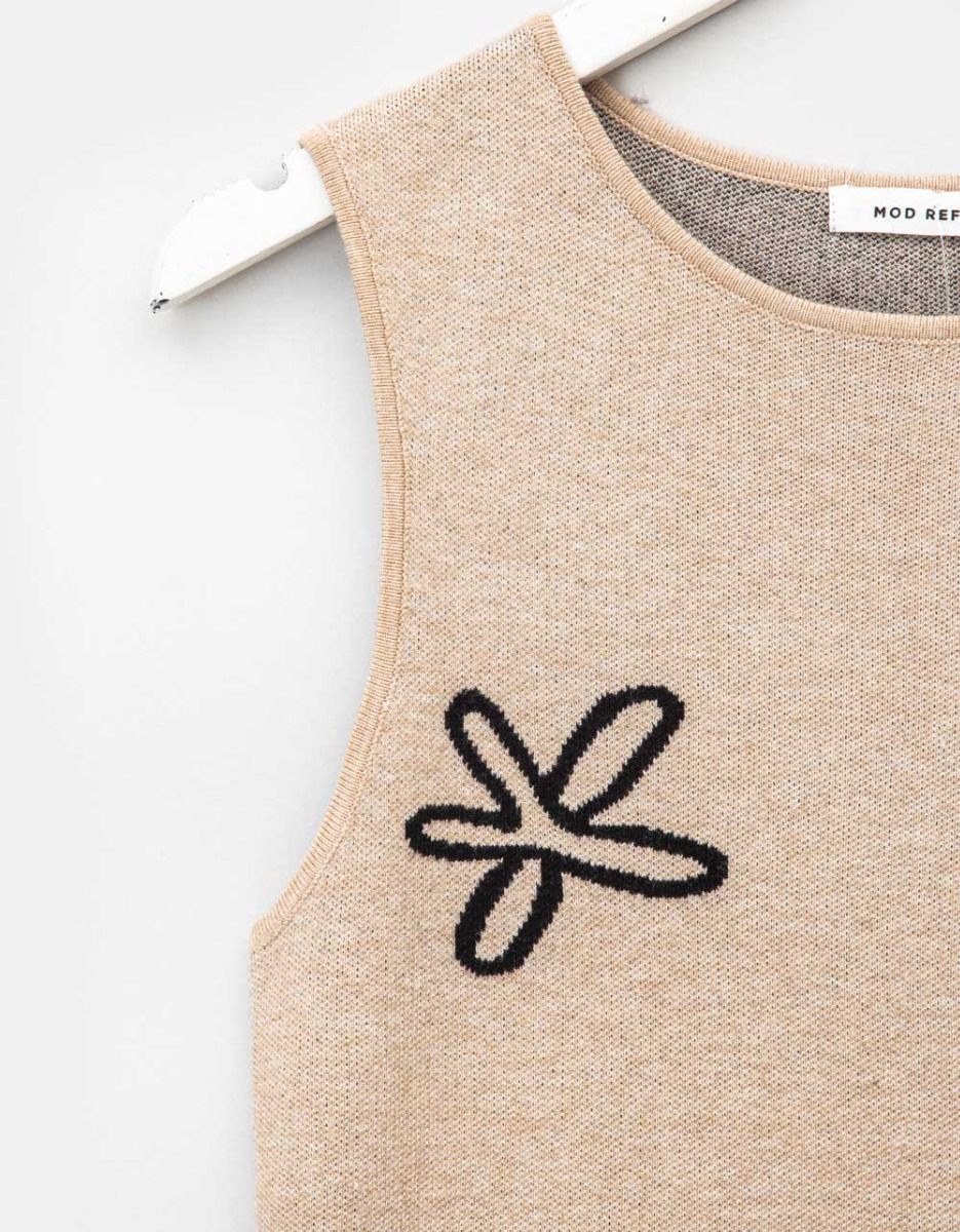 Alia Knit Dress in Beige_6