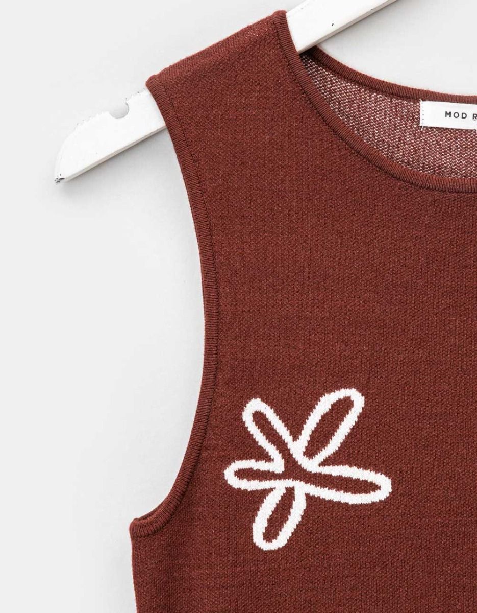 Alia Knit Dress in Brown_1