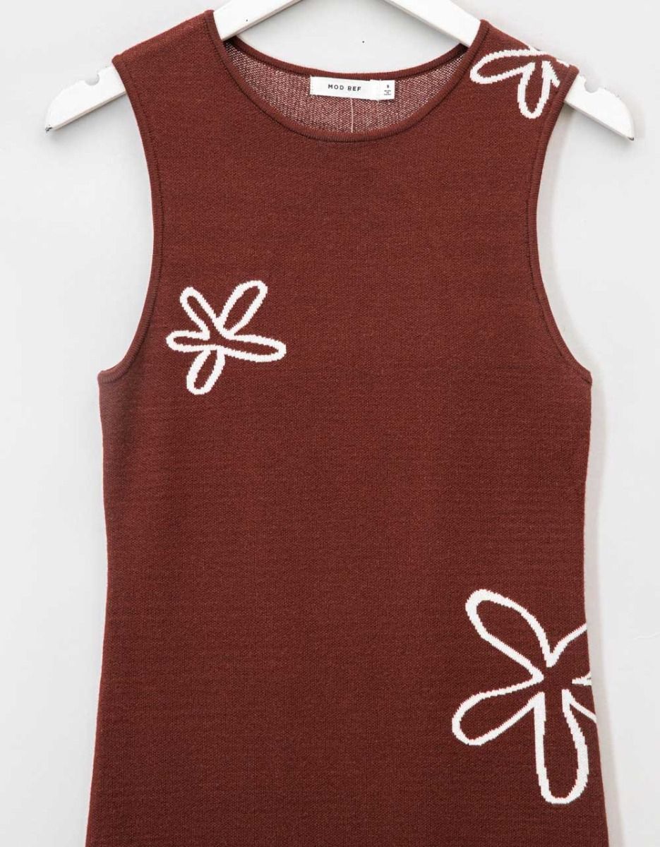 Alia Knit Dress in Brown_2