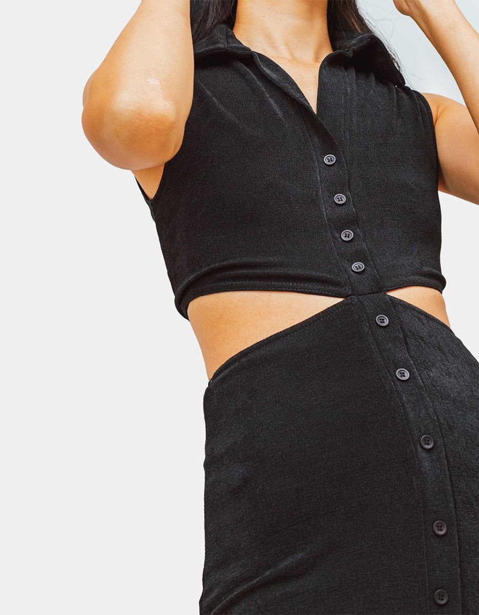 Alida Cut-Out Midi in Black_1