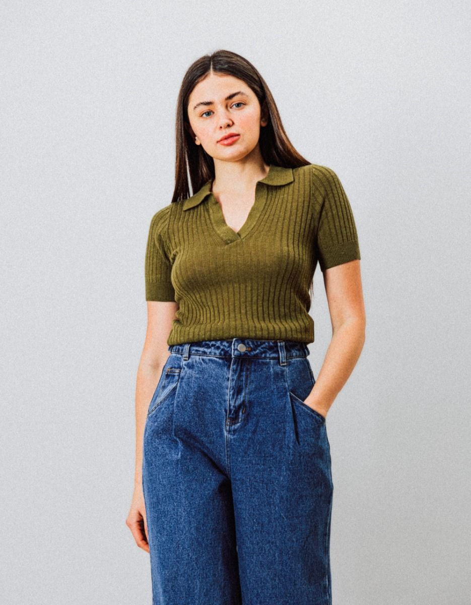 Amanda Knit in Army Green_2