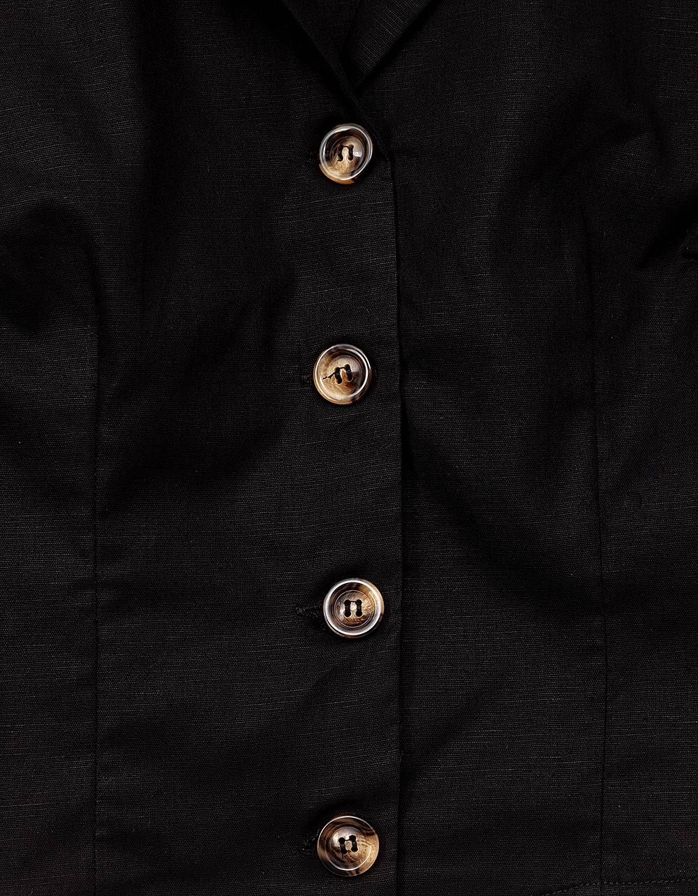 Amelia Button Top in Black_3