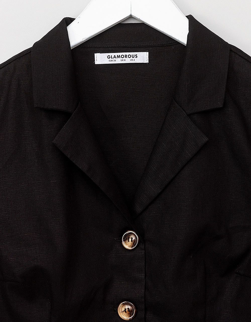 Amelia Button Top in Black_2