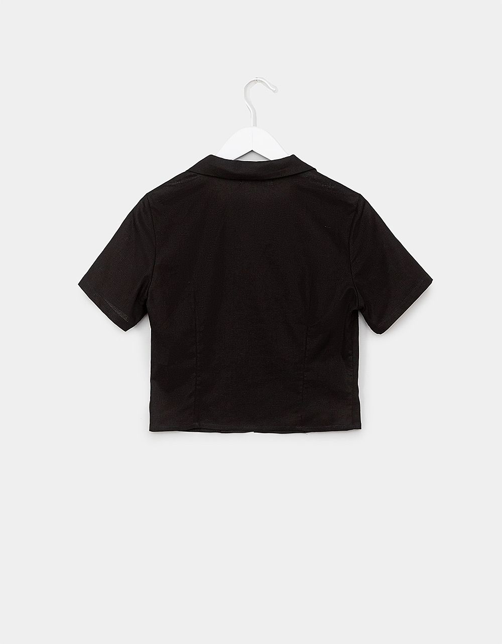 Amelia Button Top in Black_4