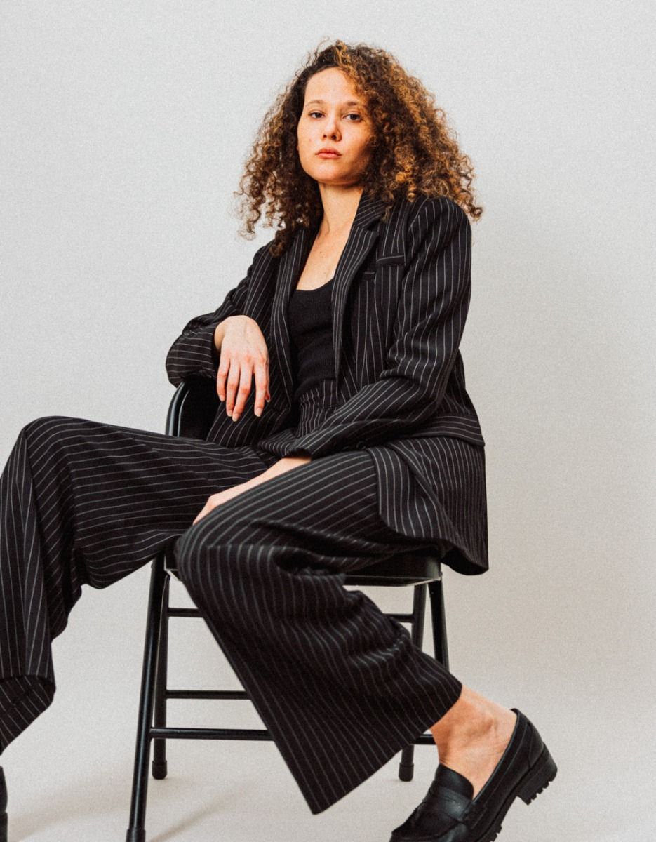 Mattie Pinstripe Trousers_5