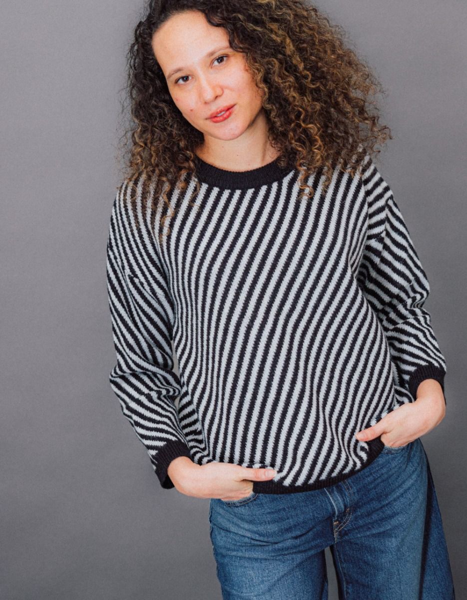 Diagonal Stripe Sweater_1