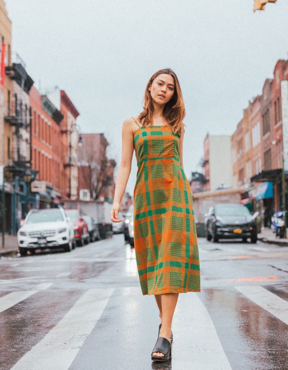 Cotton Checked Dress_1