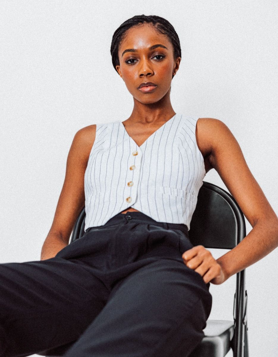 Pinstripe Boutonner Vest_3