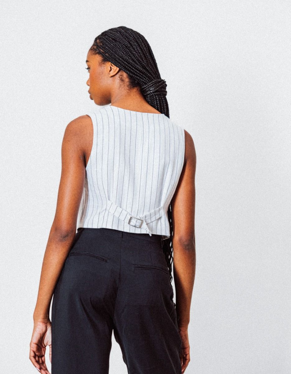 Pinstripe Boutonner Vest_5