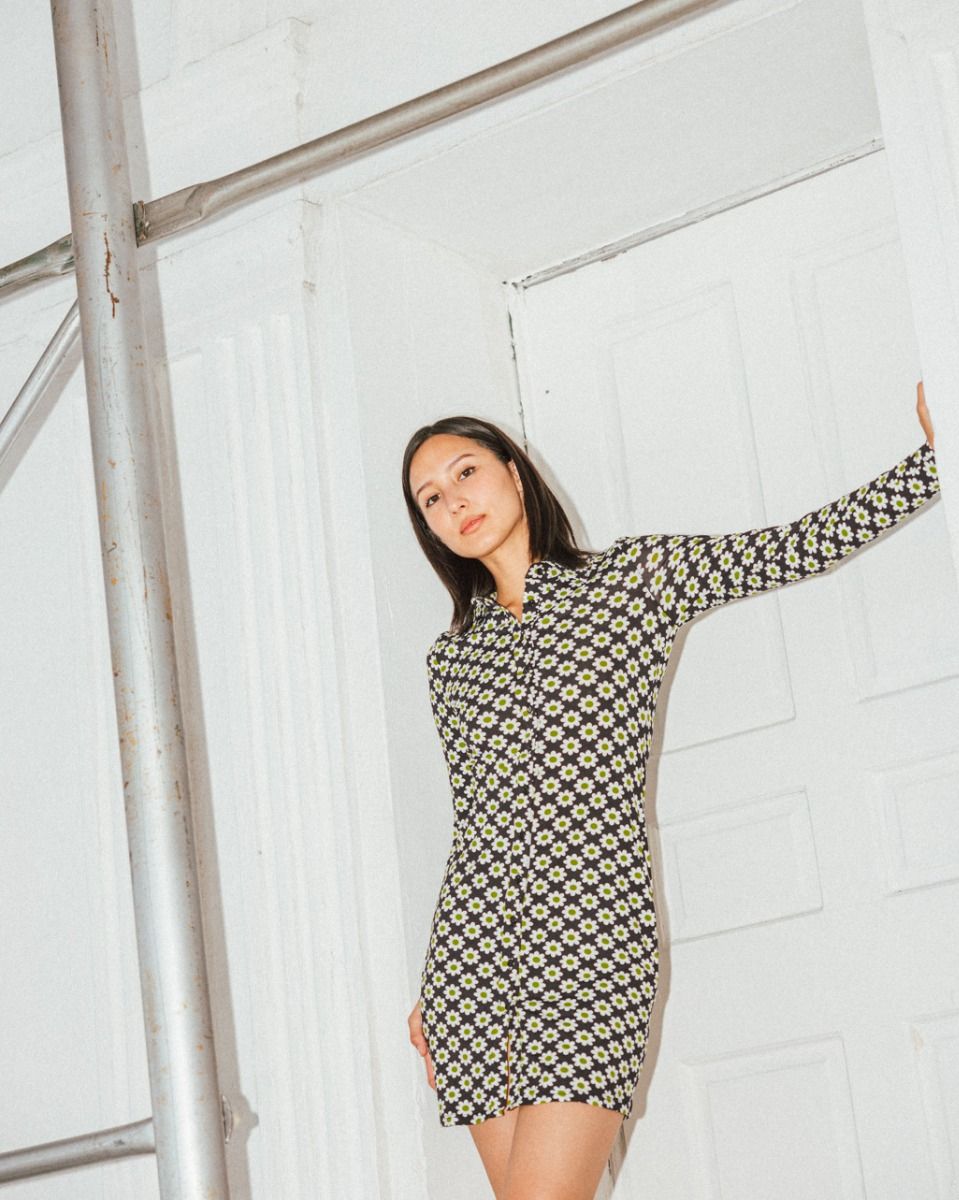 Sixties Flower Shirtdress_3