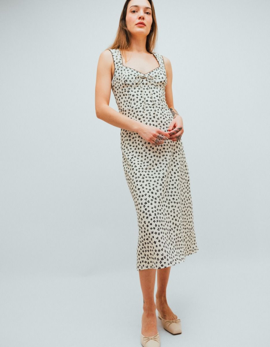 Flower Dot Midi Dress_1