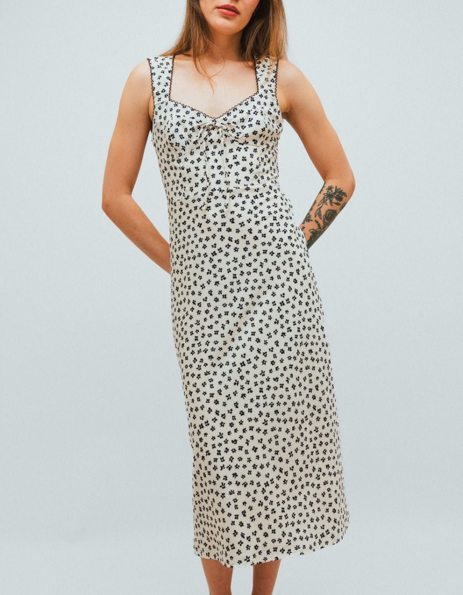 Flower Dot Midi Dress_2