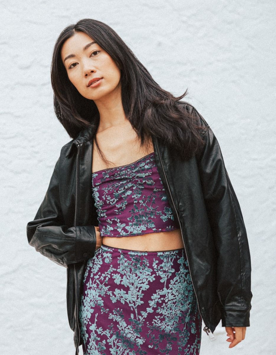 Flocked Floral Top_1