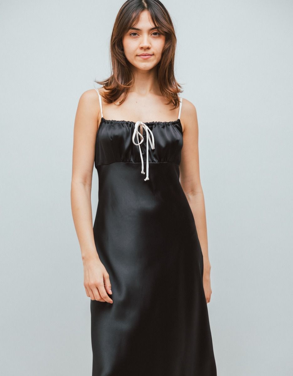 Nat Contrast Tie Dress_3