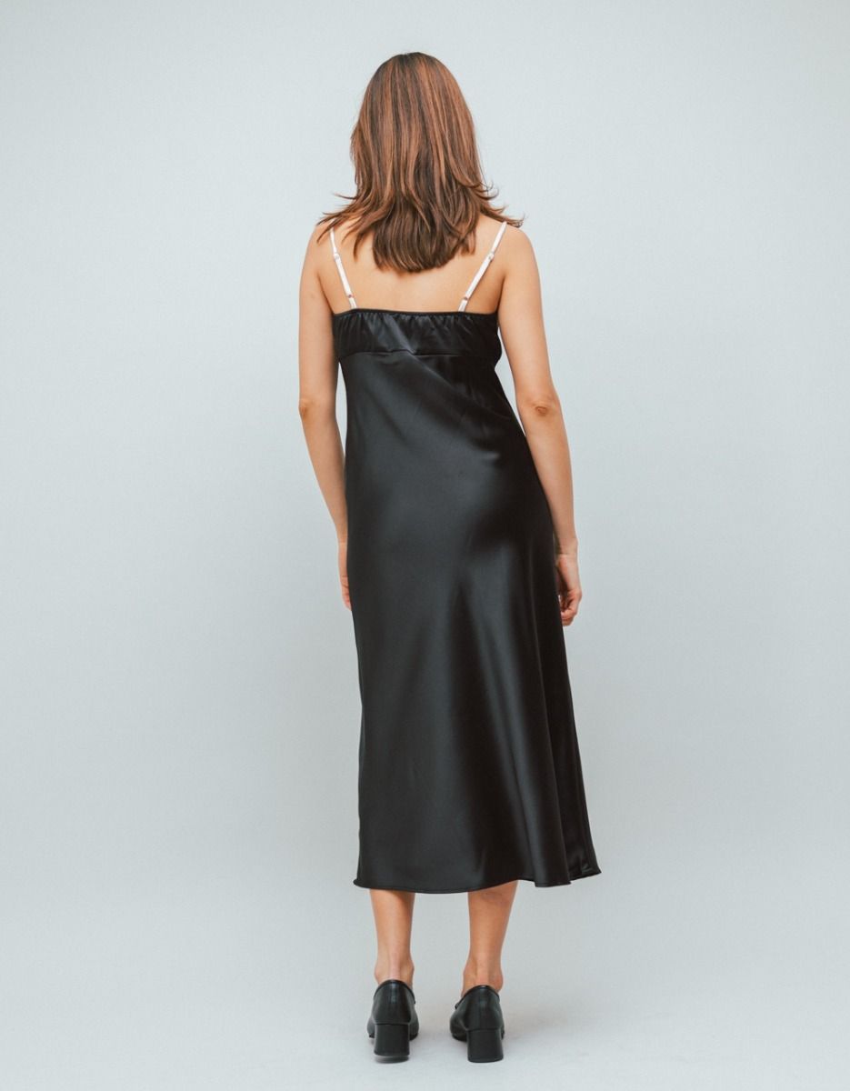 Nat Contrast Tie Dress_4