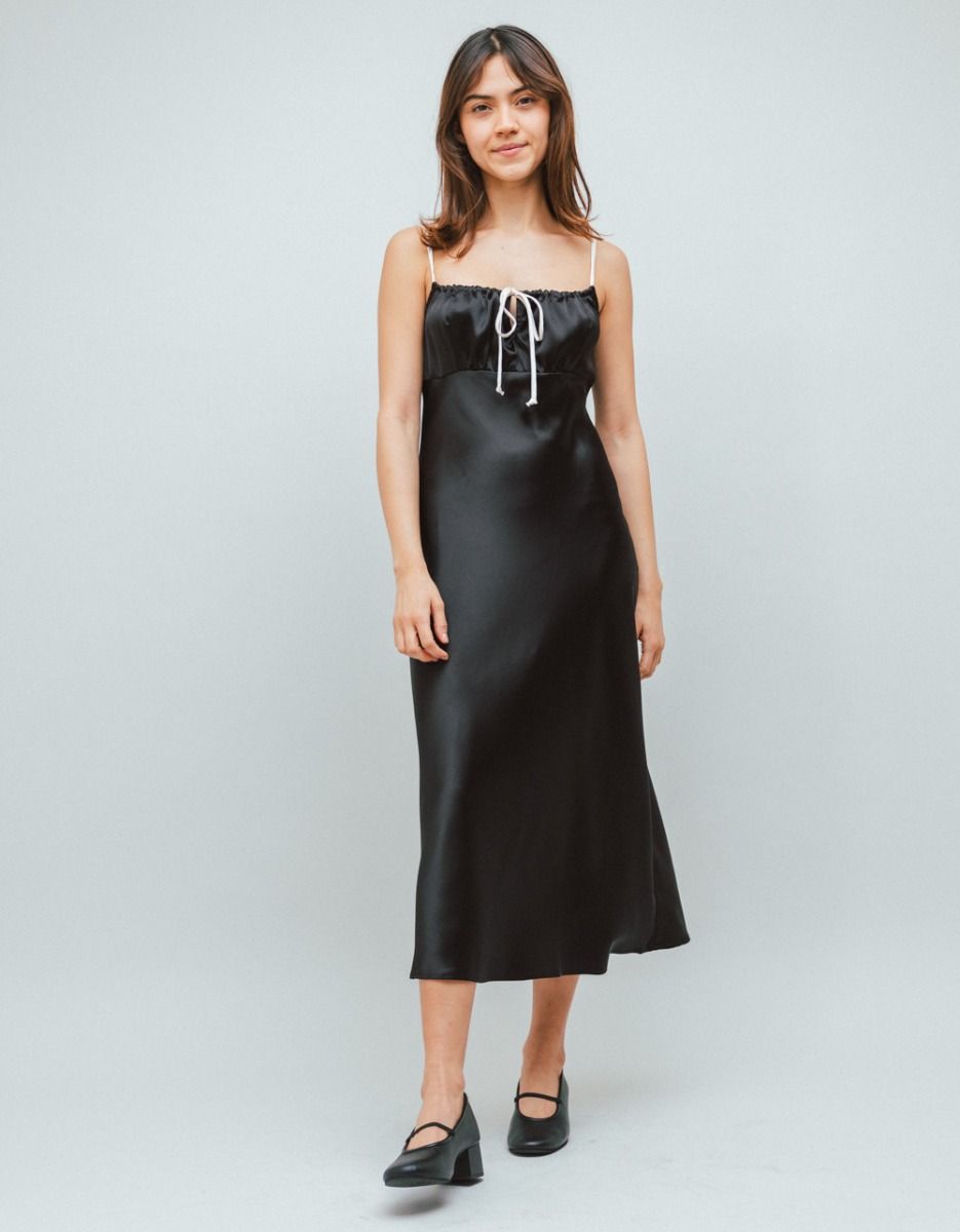 Nat Contrast Tie Dress_2