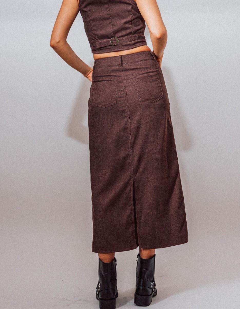 Umber Cord Skirt_4