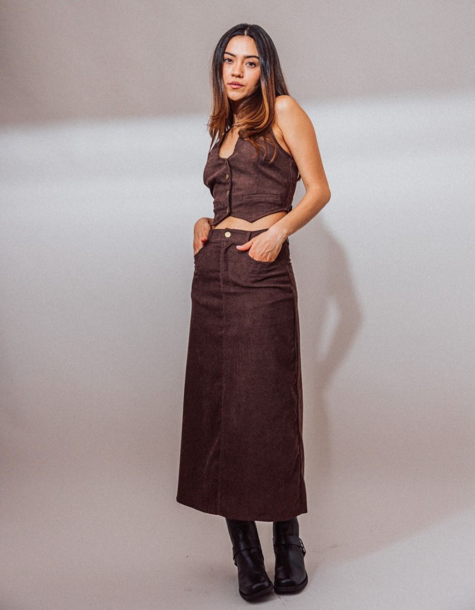 Umber Cord Skirt_1