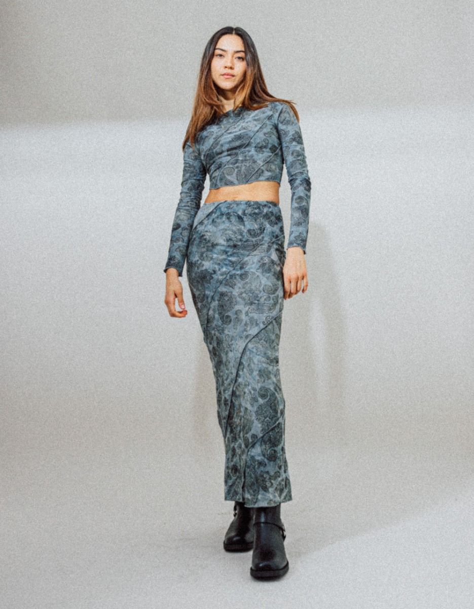 Cachemire Burnout Skirt_1