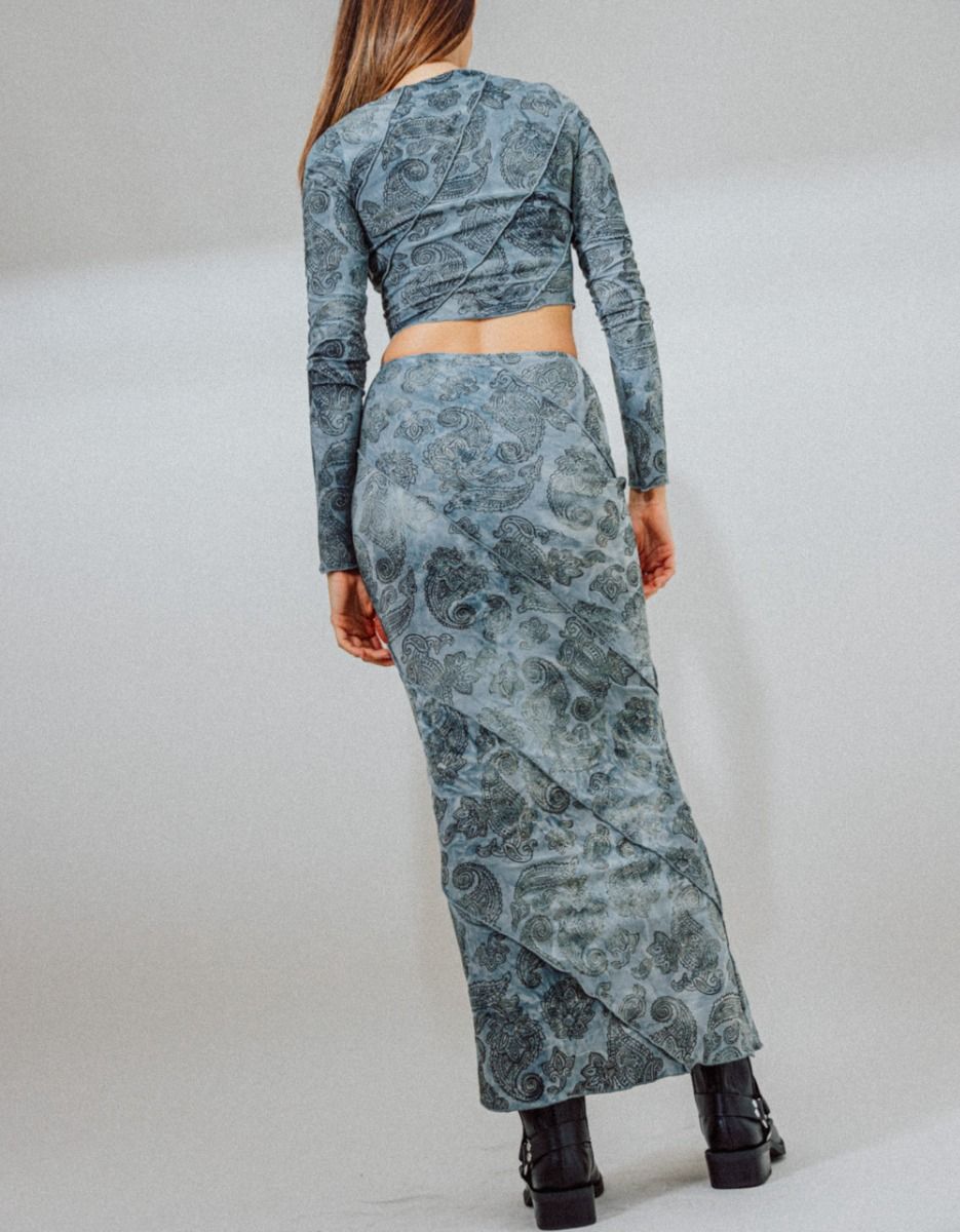 Cachemire Burnout Skirt_3