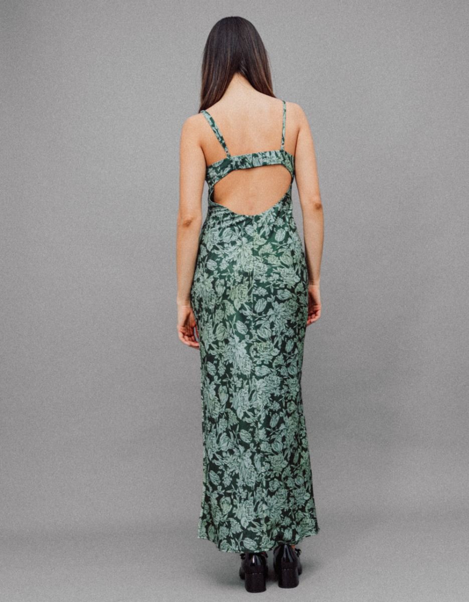 Flower and Stem Print Maxi_4