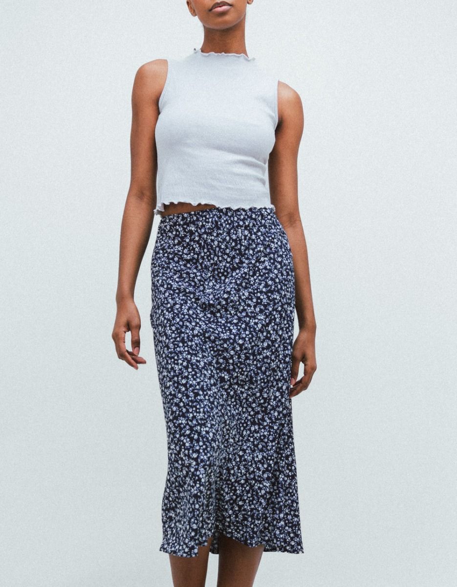 Navy Flower Skirt_1