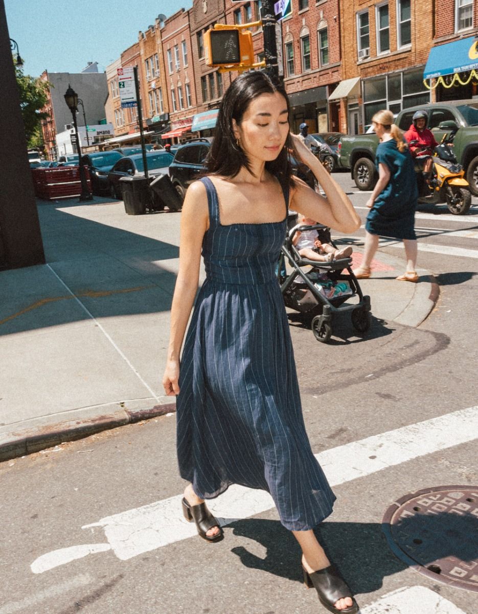Pinstripe Daphne Dress_2