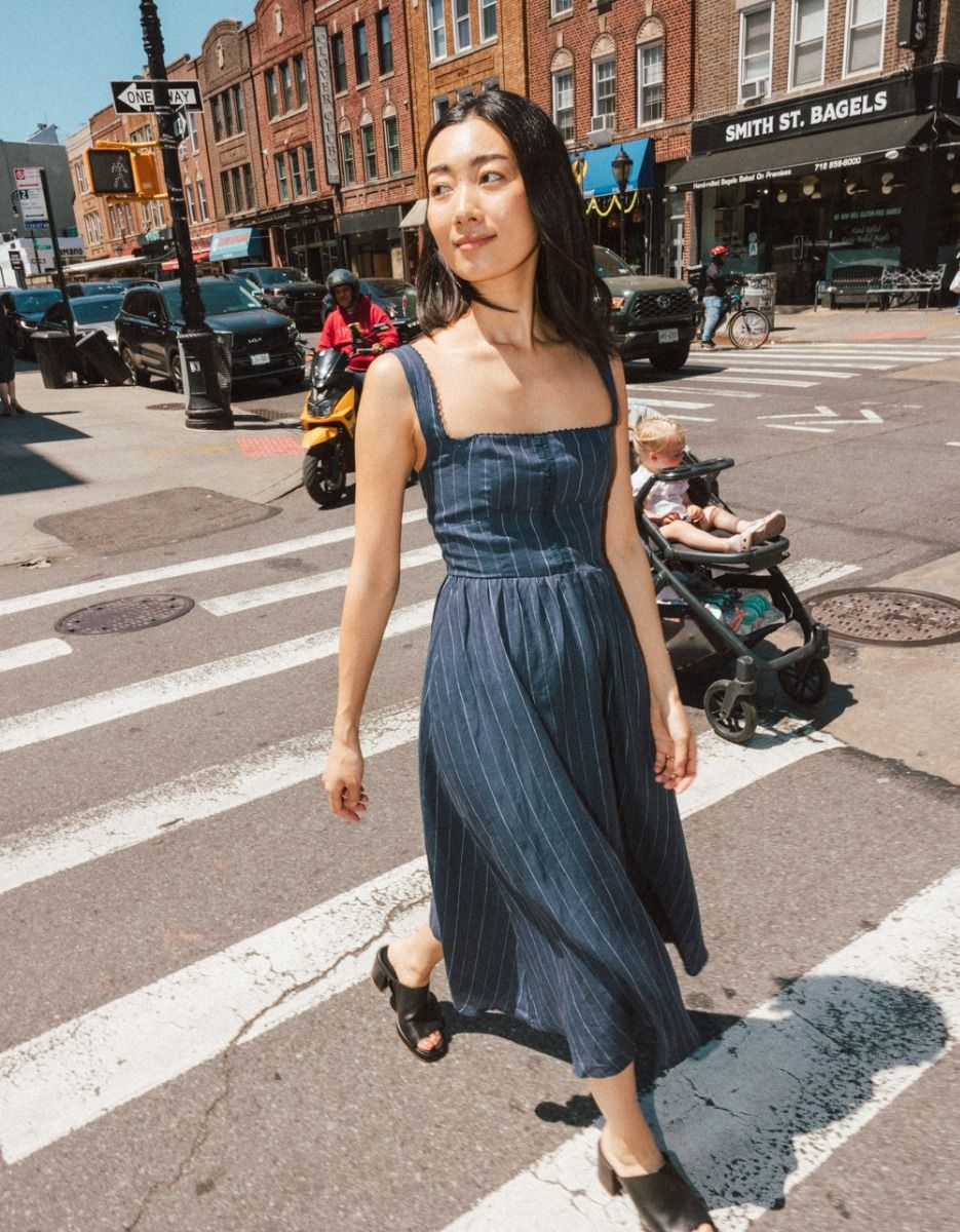 Pinstripe Daphne Dress_1
