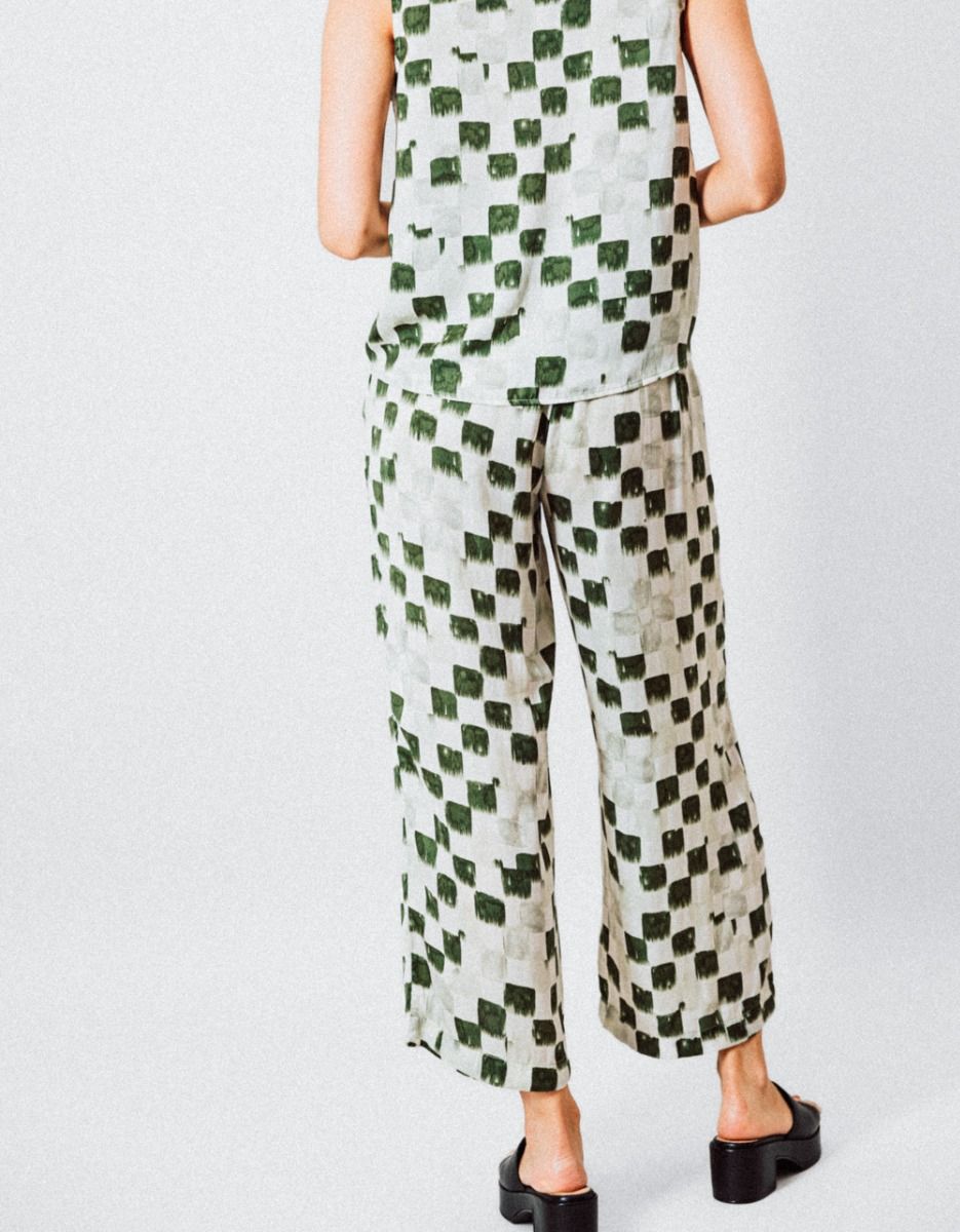 Watercolor Check Pants_3