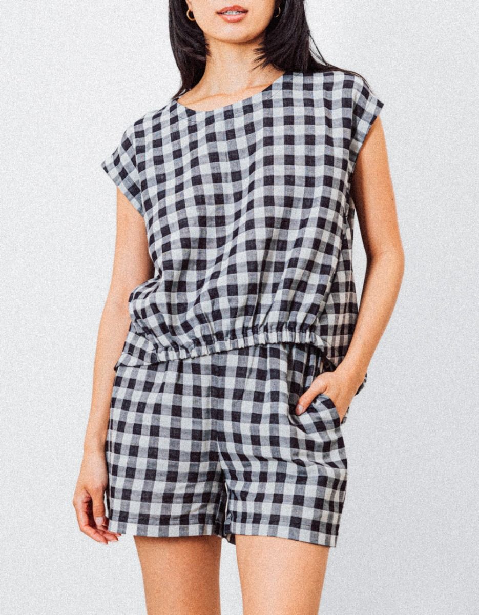 Noir Check Top_2