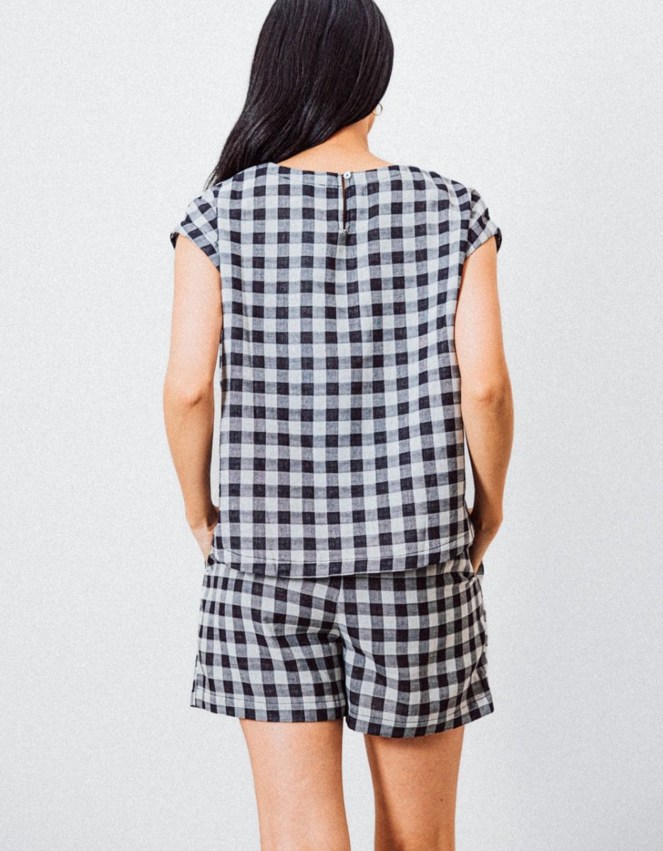 Noir Check Top_4