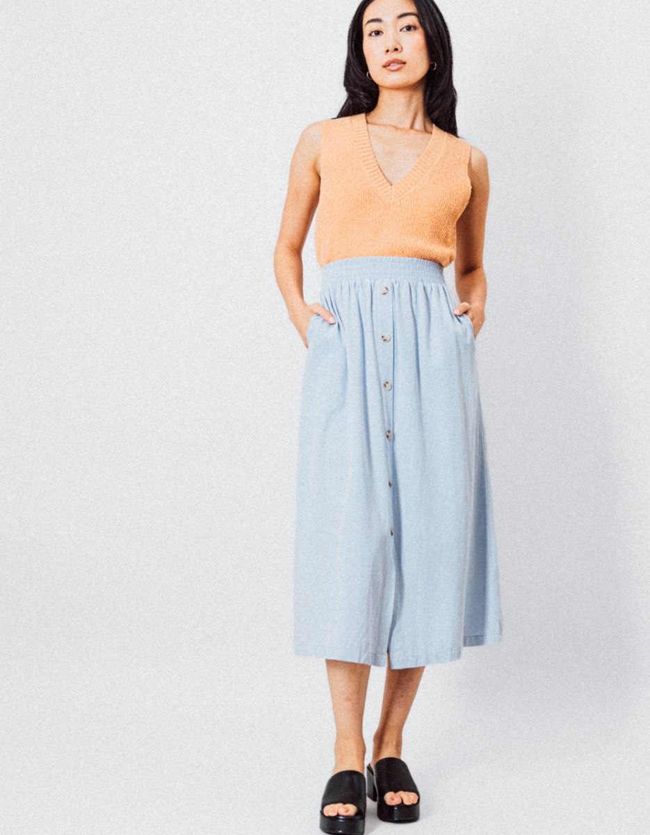 Washed Chambray Midi_1