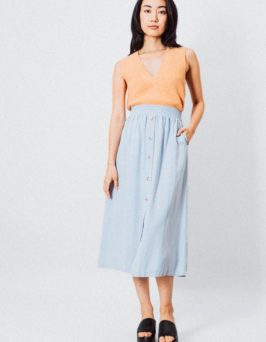 Washed Chambray Midi_2